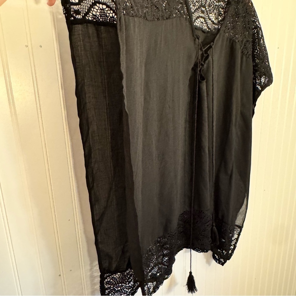 Merona Women’s Black Lace Swimsuit Cover-Up Size Small - Picture 5 of 11